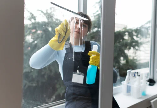 Nettoyage de vitres intérieures et extérieures à la Marche